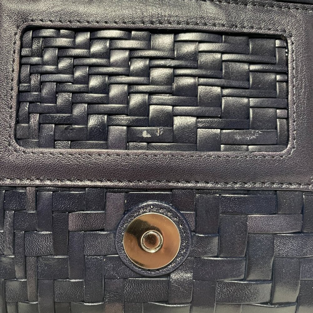 Cole Haan Clutch Womens Blue Leather New with Small Damage - Picture 3 of 6